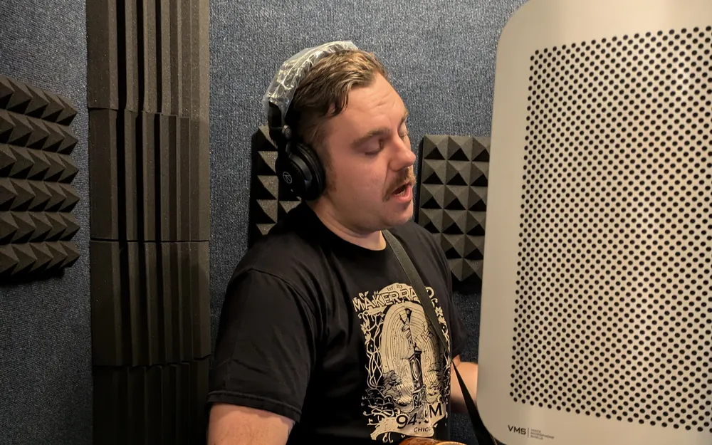 Recording session in the Maker Radio studio